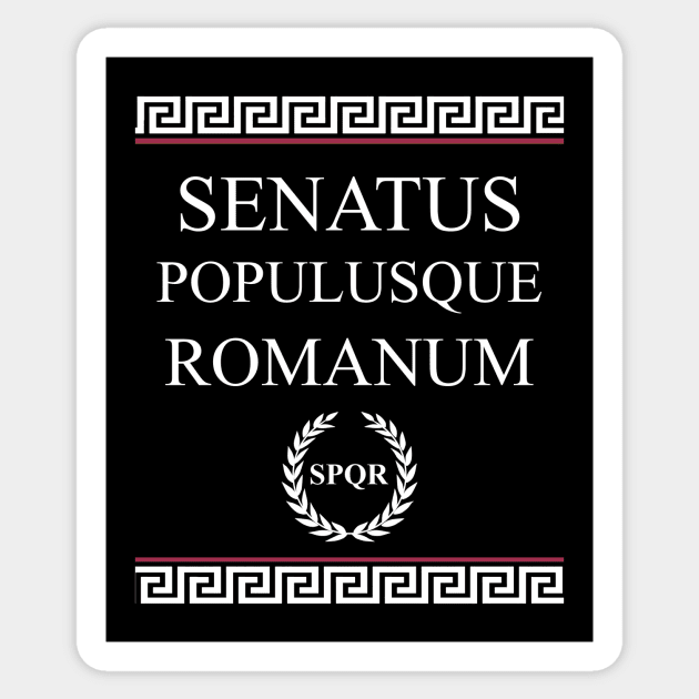 Senatus Populusque Romanum SPQR Ancient Rome Symbol Sticker by AgemaApparel